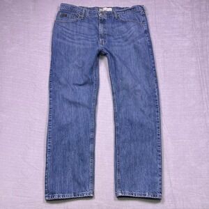 Lee Premium Select Regular Straight Leg Men Jeans Size 42x32 Blue Denim